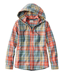 Women's Scotch Plaid Flannel Shirt, Relaxed Zip Hoodie | L.L.Bean