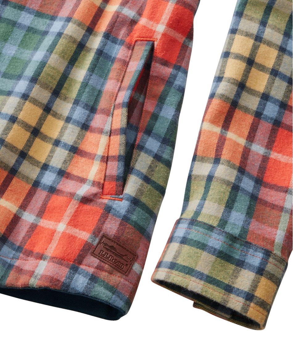 Women's Scotch Plaid Flannel Shirt, Relaxed Zip Hoodie | L.L.Bean