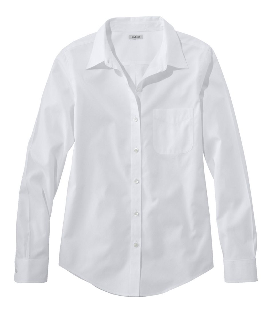 Women's Wrinkle-Free Pinpoint Oxford Shirt, Long-Sleeve Relaxed Fit | L.L.Bean