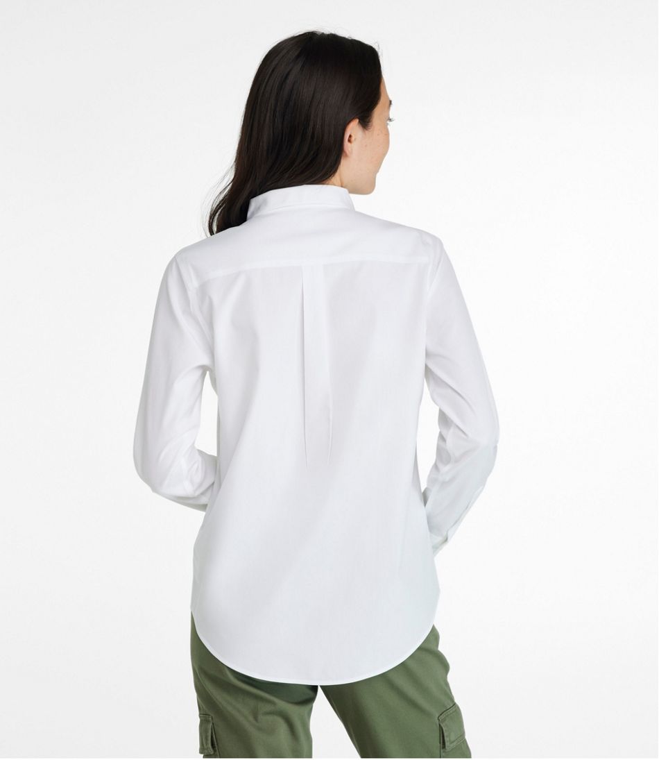 Women's Wrinkle-Free Pinpoint Oxford Shirt, Long-Sleeve Relaxed Fit | L.L.Bean
