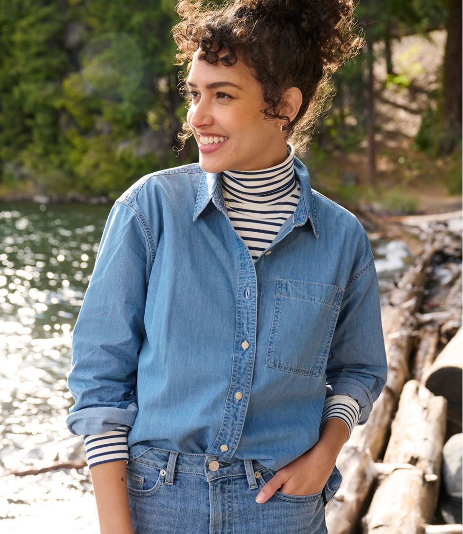 Women's Denim Boyfriend Shirt | L.L.Bean