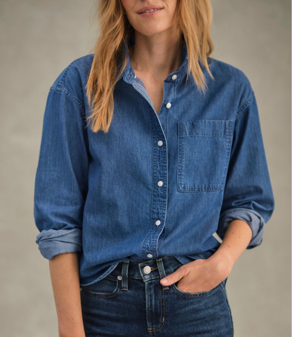 Women's Denim Boyfriend Shirt | L.L.Bean