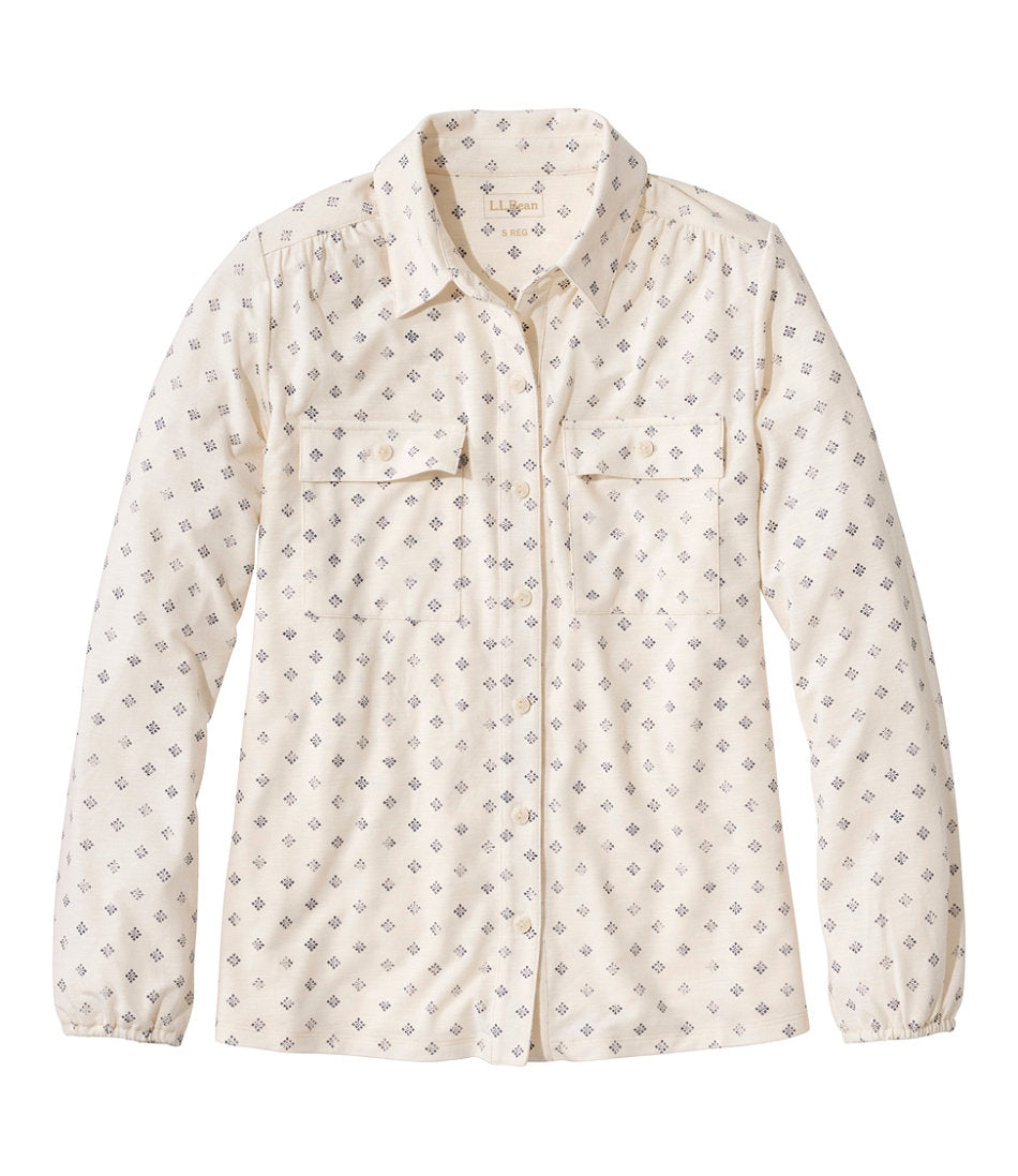 Cream/Indigo Block Dot,X-Small