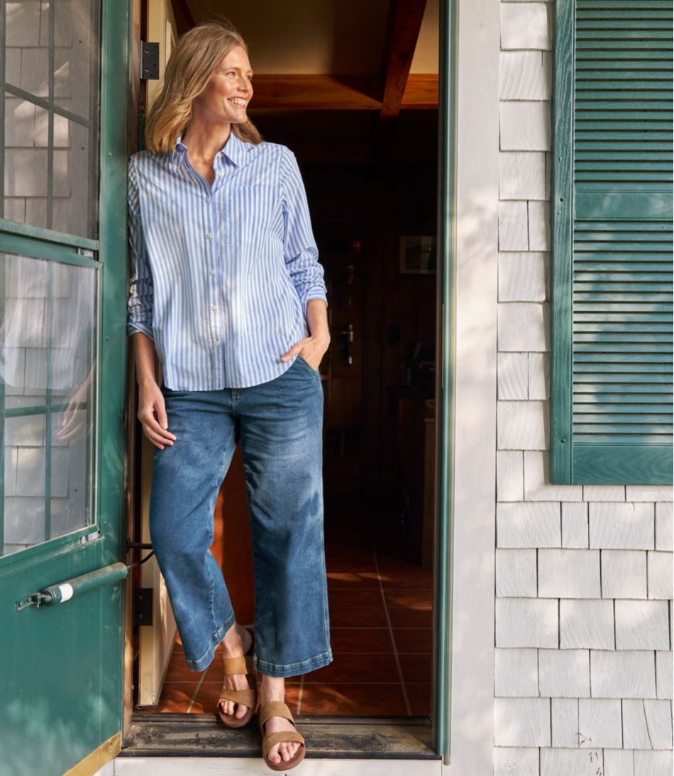 Women's Essential Cotton Poplin Shirt, Long-Sleeve | L.L.Bean