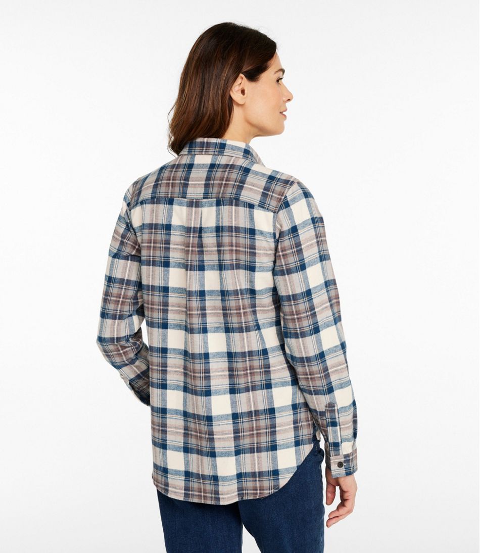 Women's Scotch Plaid Flannel Shirt, Quarter-Zip | L.L.Bean