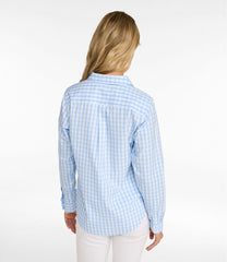 Women's Wrinkle-Free Pinpoint Oxford Shirt, Long-Sleeve Relaxed Fit Plaid | L.L.Bean