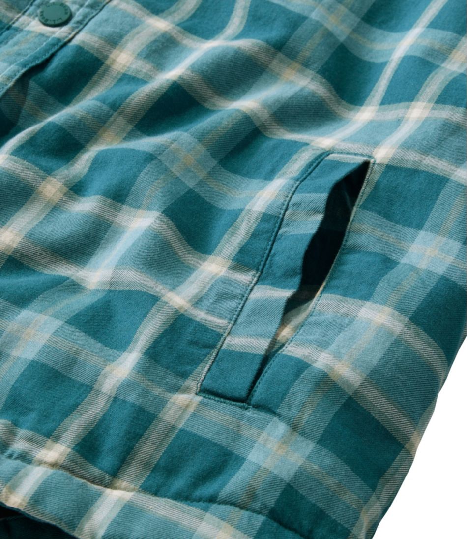 Women's Fleece-Lined Flannel Shirt, Snap-Front Plaid | L.L.Bean