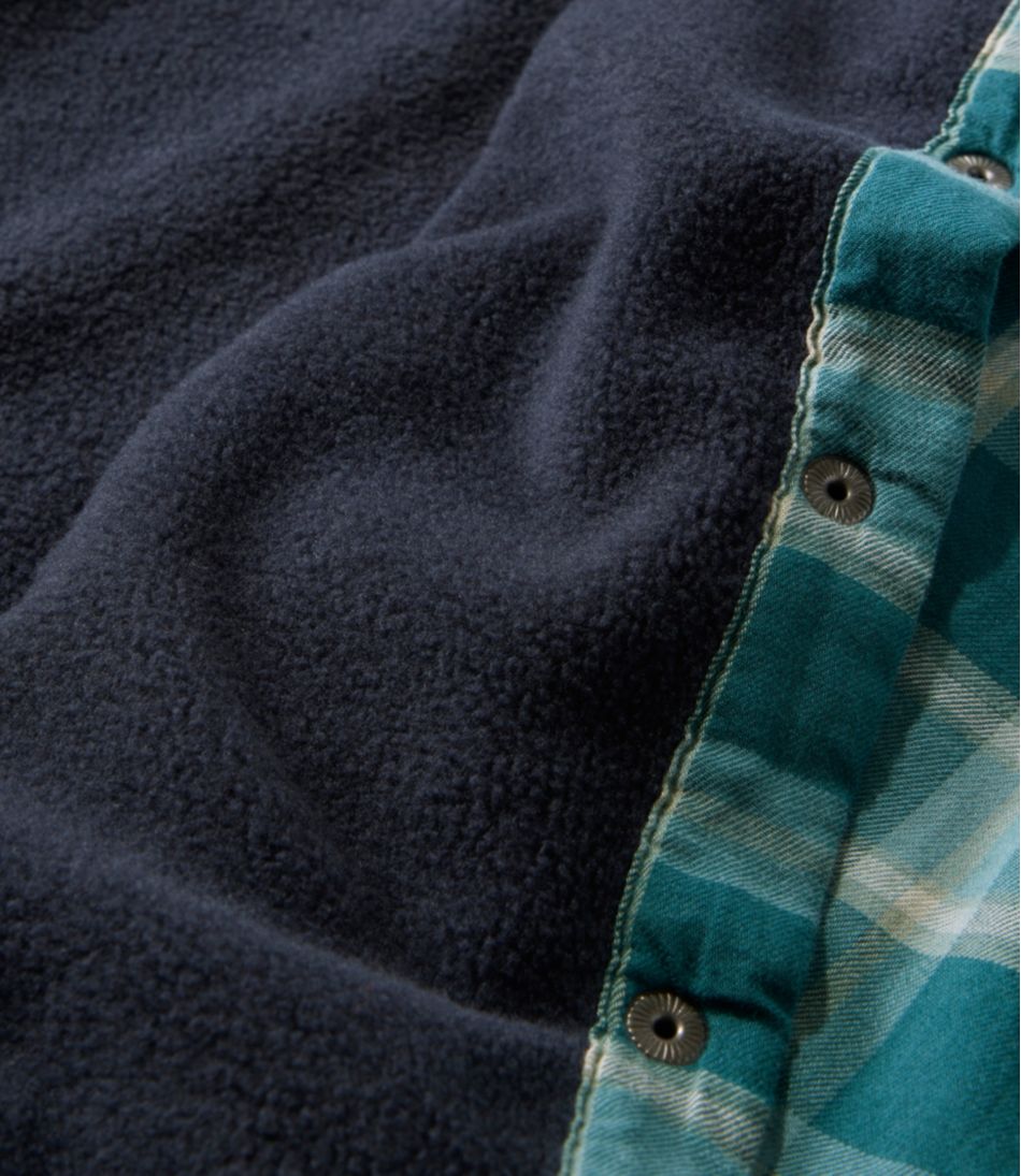 Women's Fleece-Lined Flannel Shirt, Snap-Front Plaid | L.L.Bean