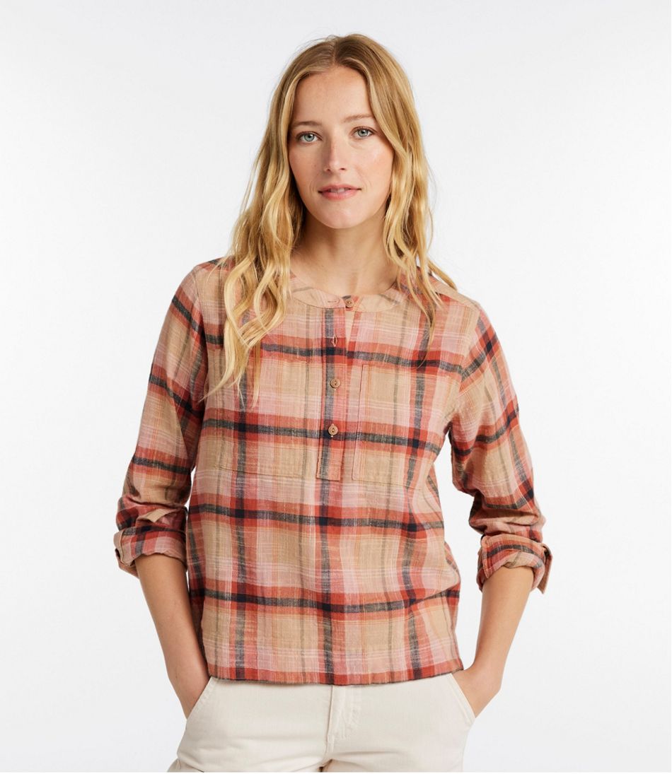 Women's Day Breeze Shirt, Long-Sleeve Collarless | L.L.Bean