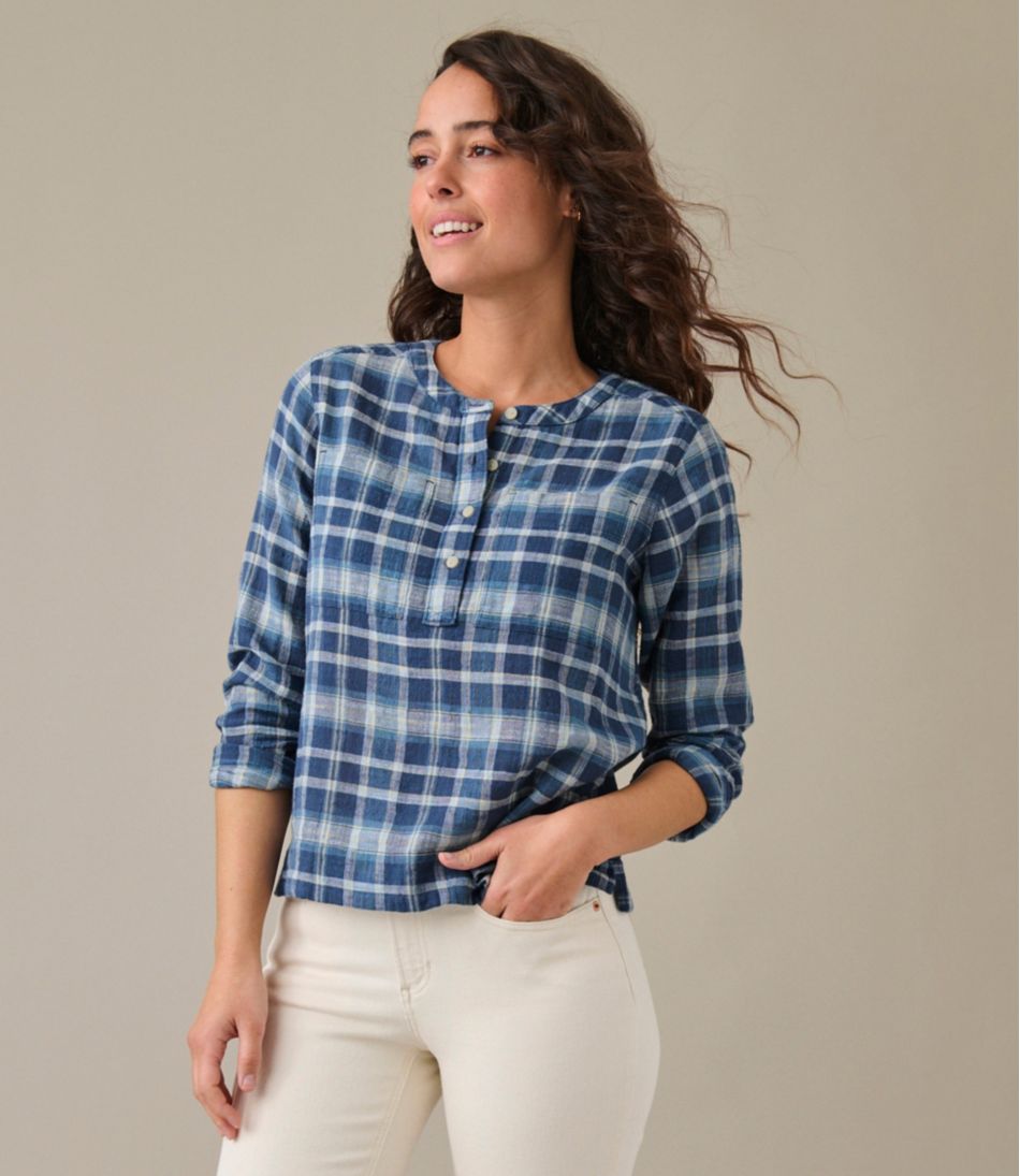 Women's Day Breeze Shirt, Long-Sleeve Collarless | L.L.Bean