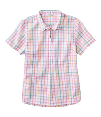 Women's Vacationland Seersucker Shirt, Short-Sleeve Popover Plaid | L.L.Bean