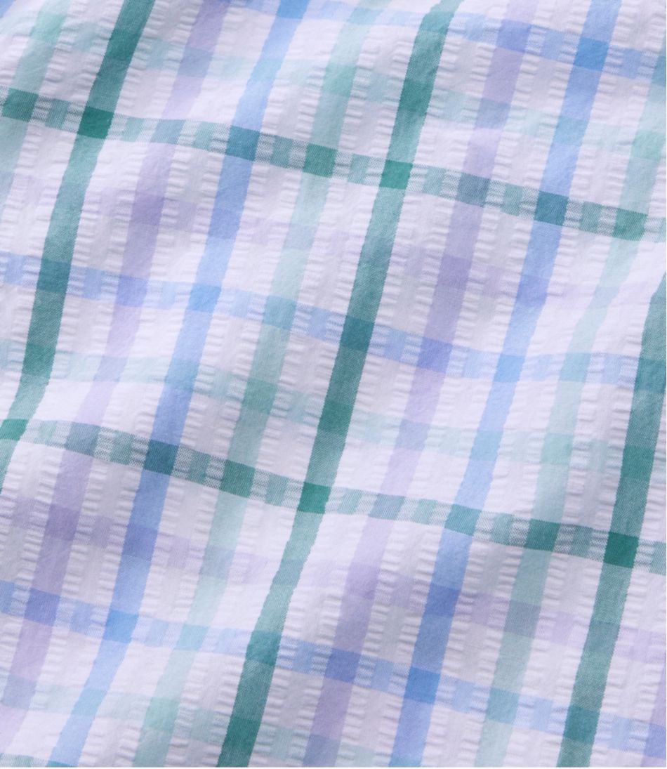 Women's Vacationland Seersucker Shirt, Short-Sleeve Popover Plaid | L.L.Bean