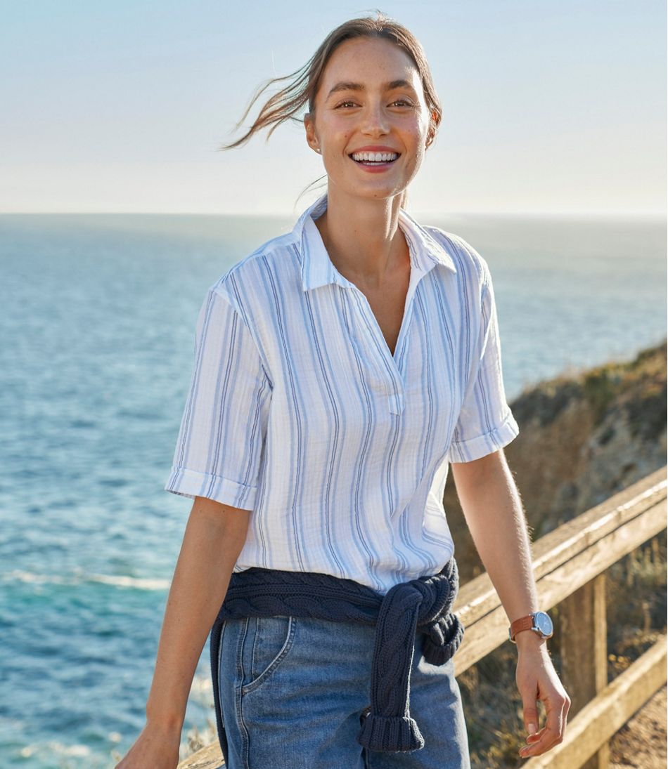 Women's Cloud Gauze Shirt, Polo | L.L.Bean