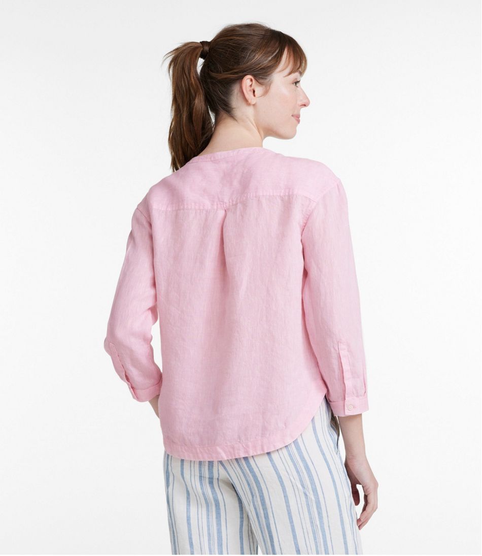 Women's Premium Washable Linen Shirt, Splitneck | L.L.Bean