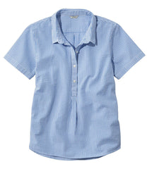 Women's Vacationland Seersucker Shirt, Short-Sleeve Popover Stripe | L.L.Bean