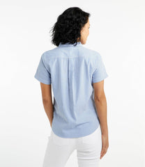 Women's Vacationland Seersucker Shirt, Short-Sleeve Popover Stripe | L.L.Bean