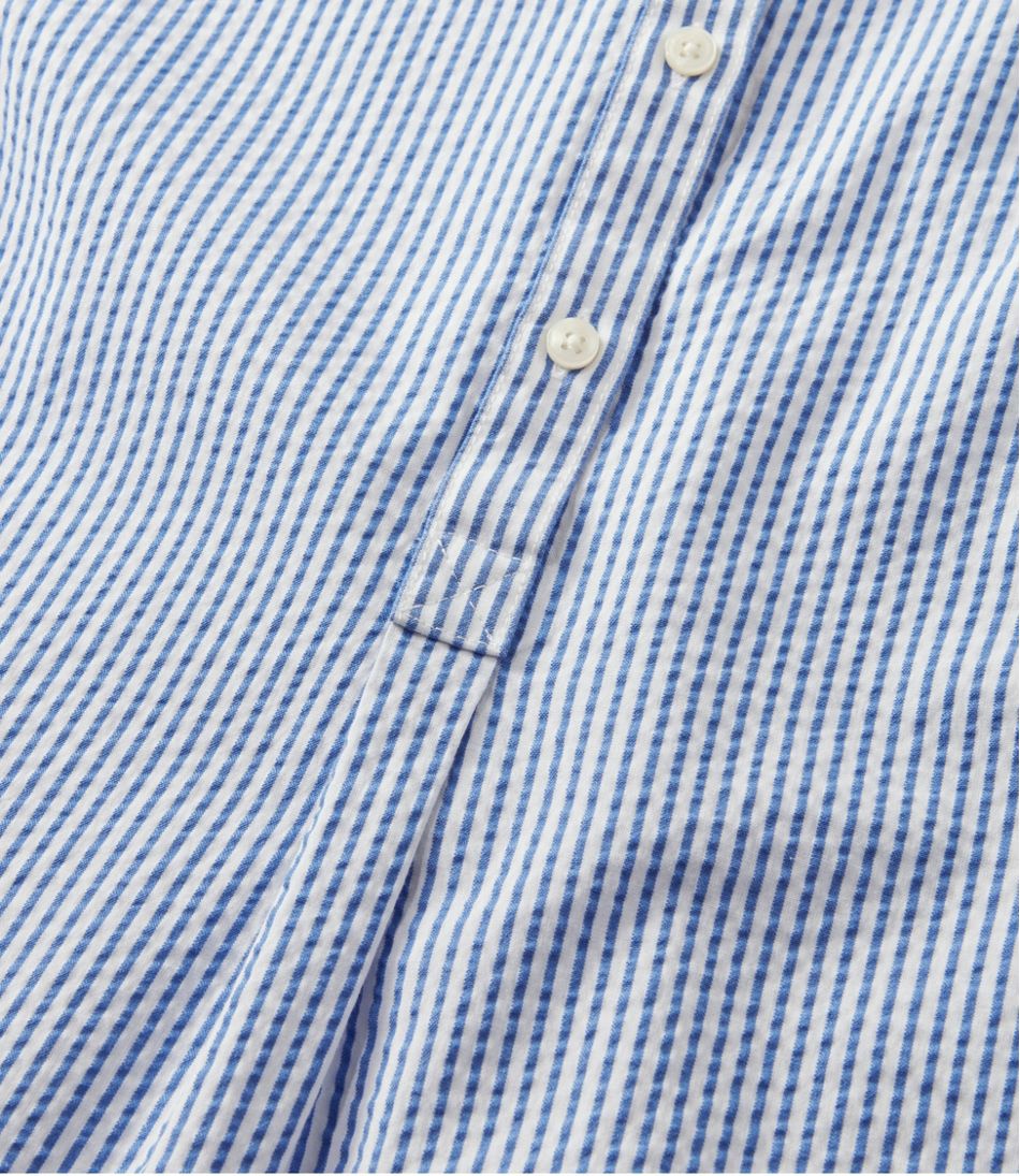 Women's Vacationland Seersucker Shirt, Short-Sleeve Popover Stripe | L.L.Bean