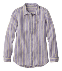 Women's Premium Washable Linen Shirt, Tunic Stripe | L.L.Bean