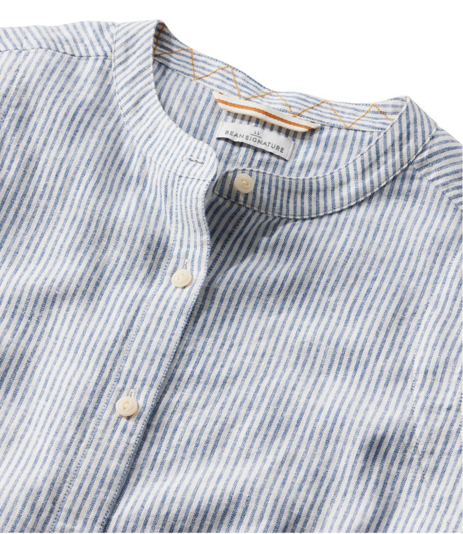 Women's Signature Linen-Blend Button-Front Shirt, Sleeveless | L.L.Bean