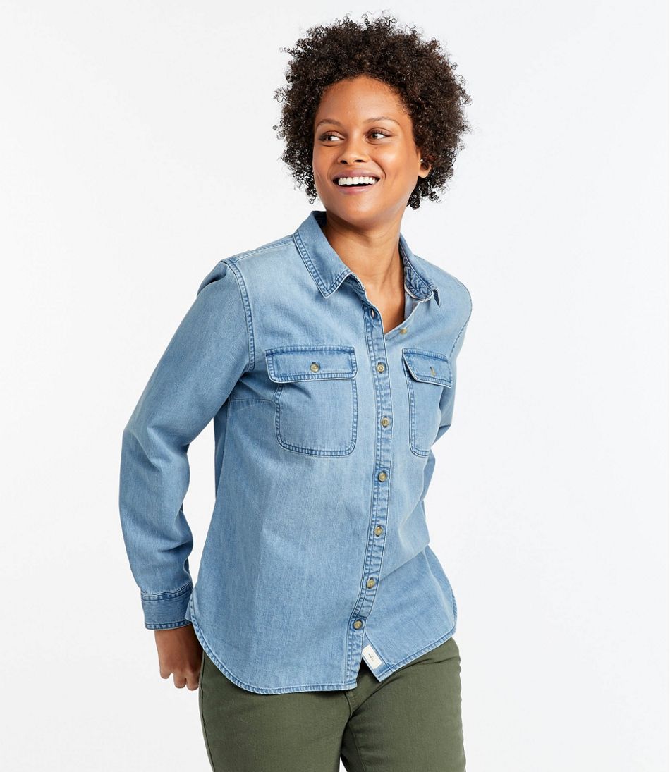 Women's L.L. Bean Heritage Washed Denim Shirt, Long-Sleeve | L.L.Bean