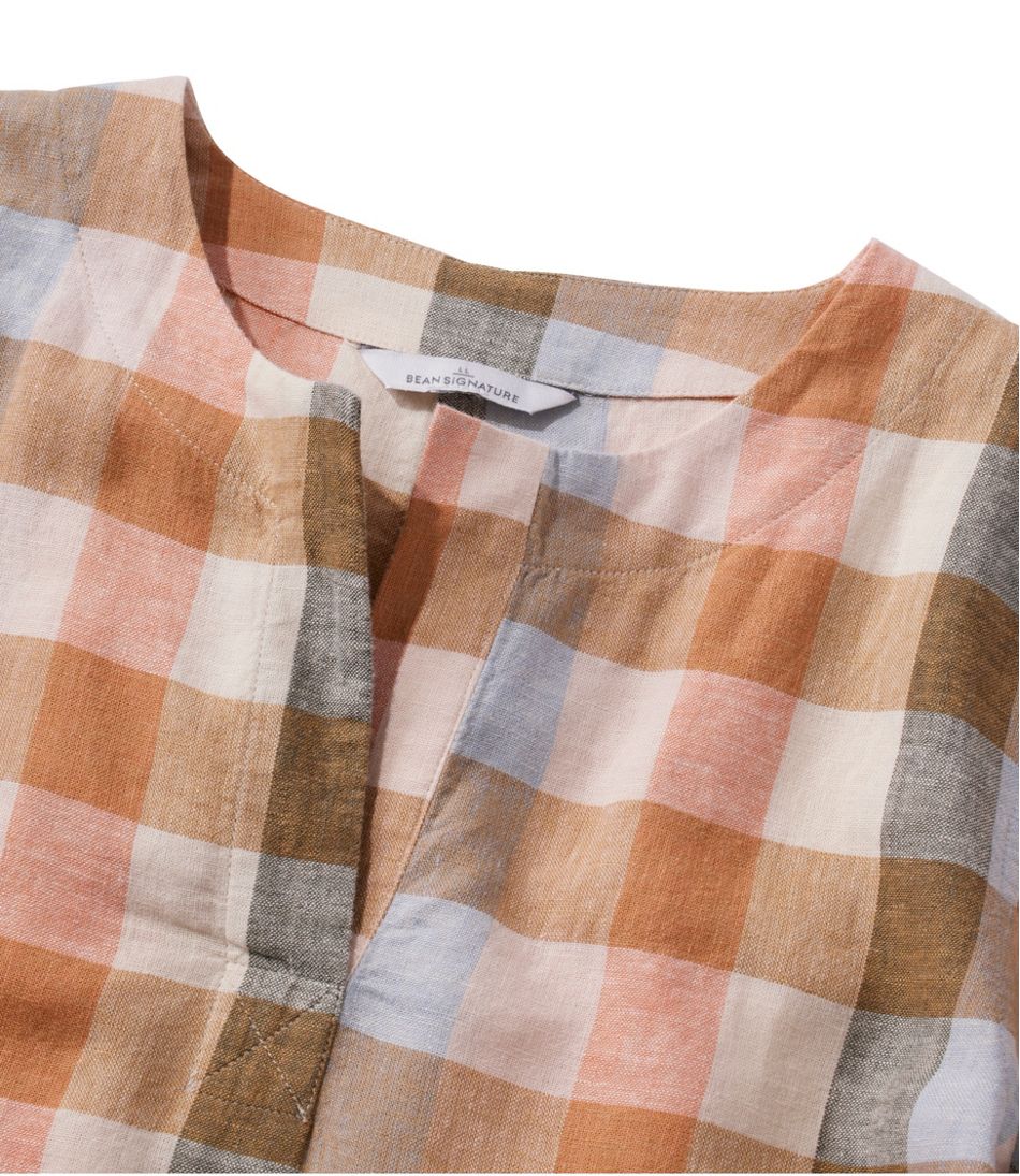 Women's Signature Linen-Blend Splitneck Shirt, Short-Sleeve | L.L.Bean