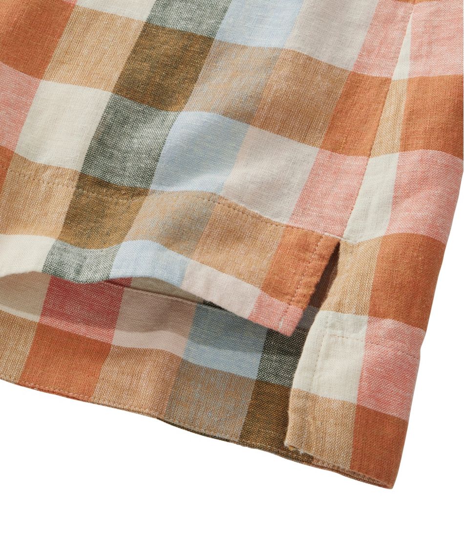 Women's Signature Linen-Blend Splitneck Shirt, Short-Sleeve | L.L.Bean