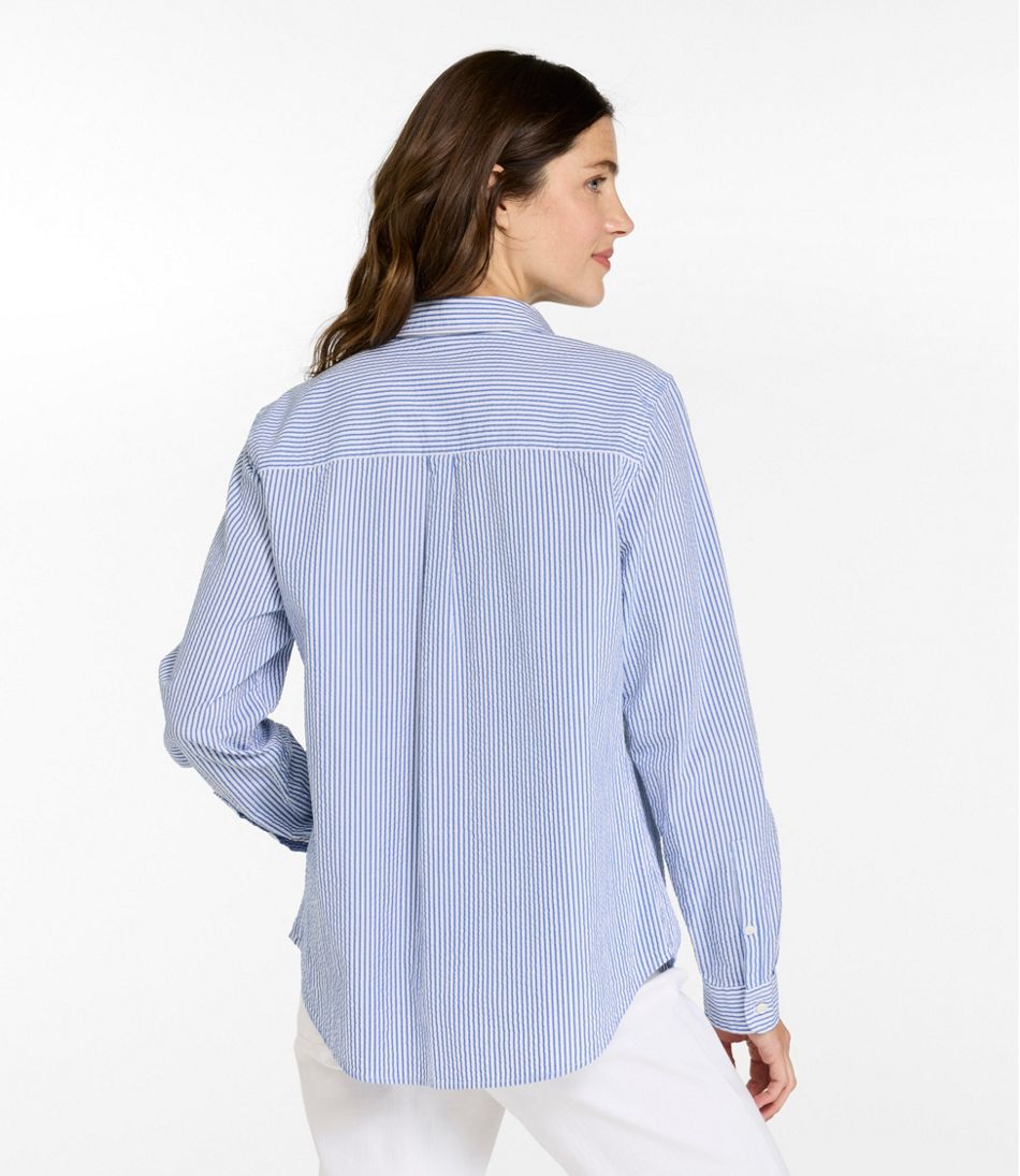 Women's Vacationland Seersucker Shirt, Long-Sleeve | L.L.Bean
