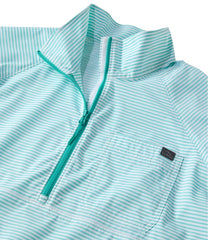 Women's Everyday SunSmart® Woven Shirt, Quarter-Zip Pullover Colorblock | L.L.Bean