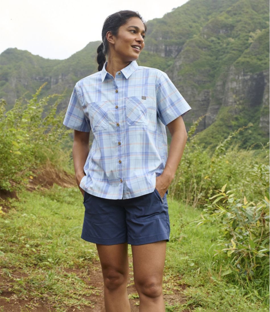 Women's Everyday SunSmart® Woven Shirt, Short-Sleeve Plaid | L.L.Bean
