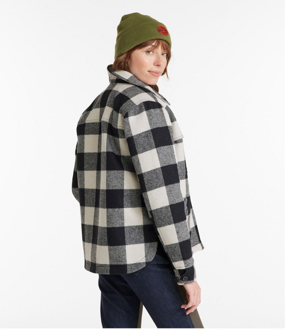 Women's Maine Guide Zip Front Jac-Shirt with Primaloft, Plaid | L.L.Bean