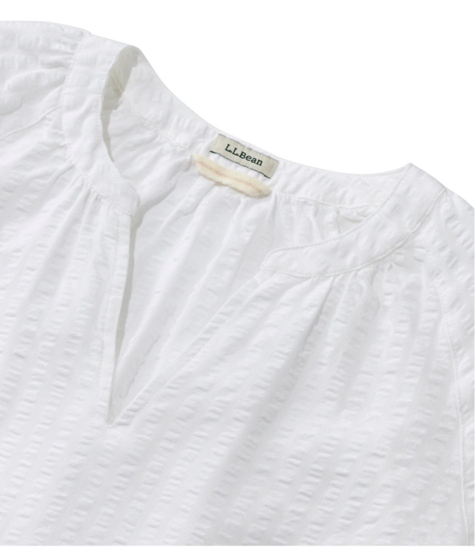 Women's Bean's Seacoast Seersucker Splitneck Shirt | L.L.Bean