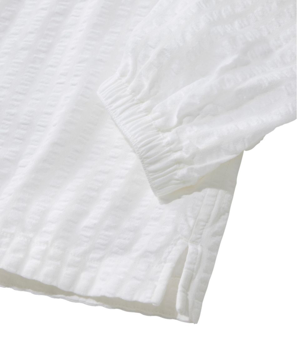 Women's Bean's Seacoast Seersucker Splitneck Shirt | L.L.Bean