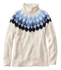 Women's Cotton Ragg Sweater, Funnelneck Pullover Fair Isle | L.L.Bean
