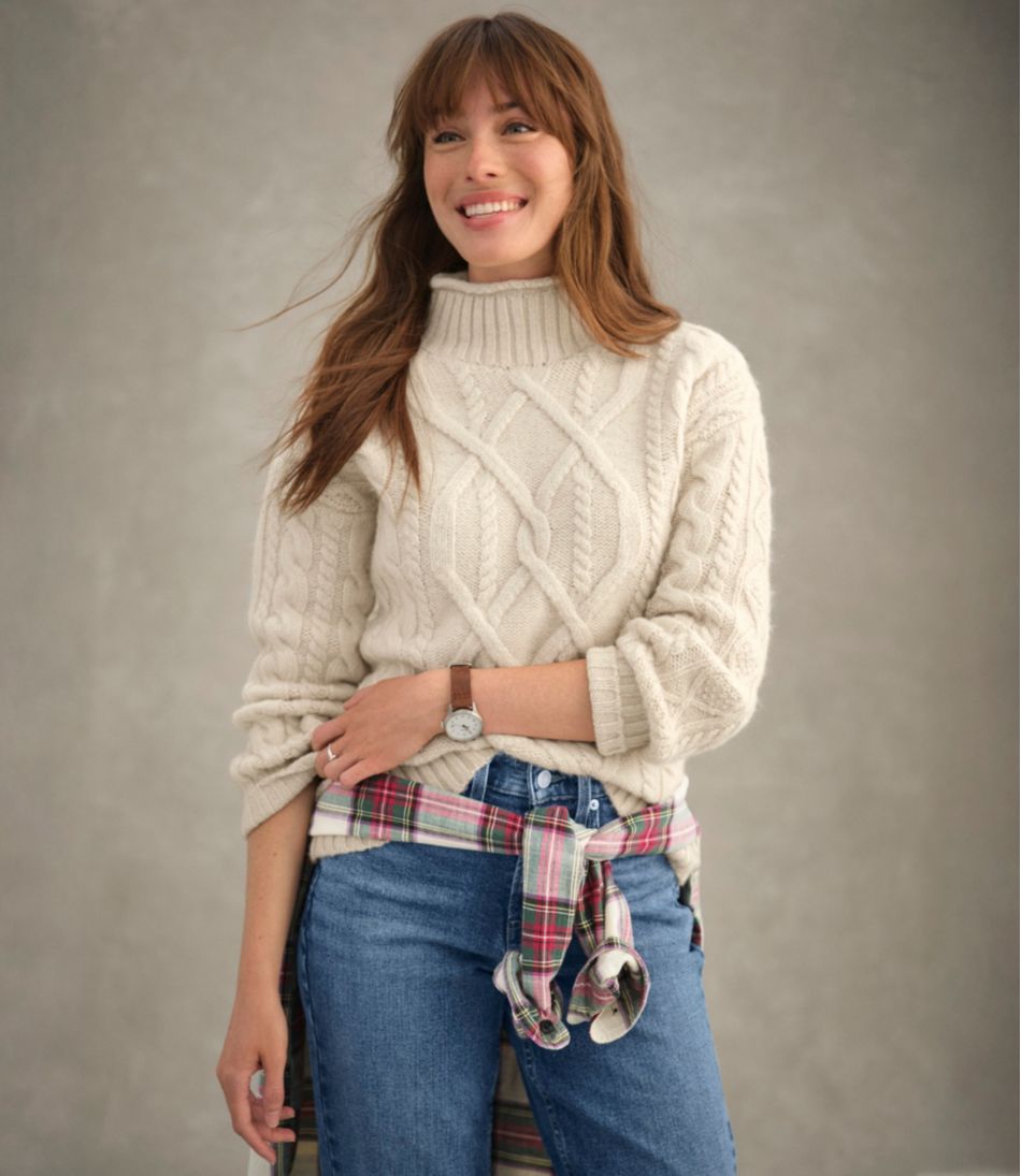Women's 1912 Heritage Wool Blend Mockneck Sweater | L.L.Bean