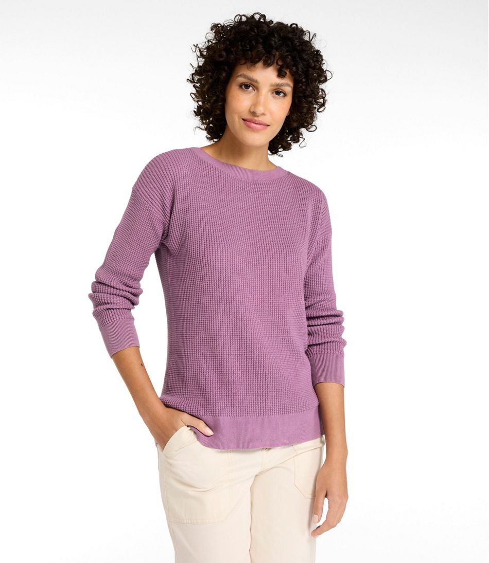 Women's Sunwashed Waffle Sweater, Pullover | L.L.Bean