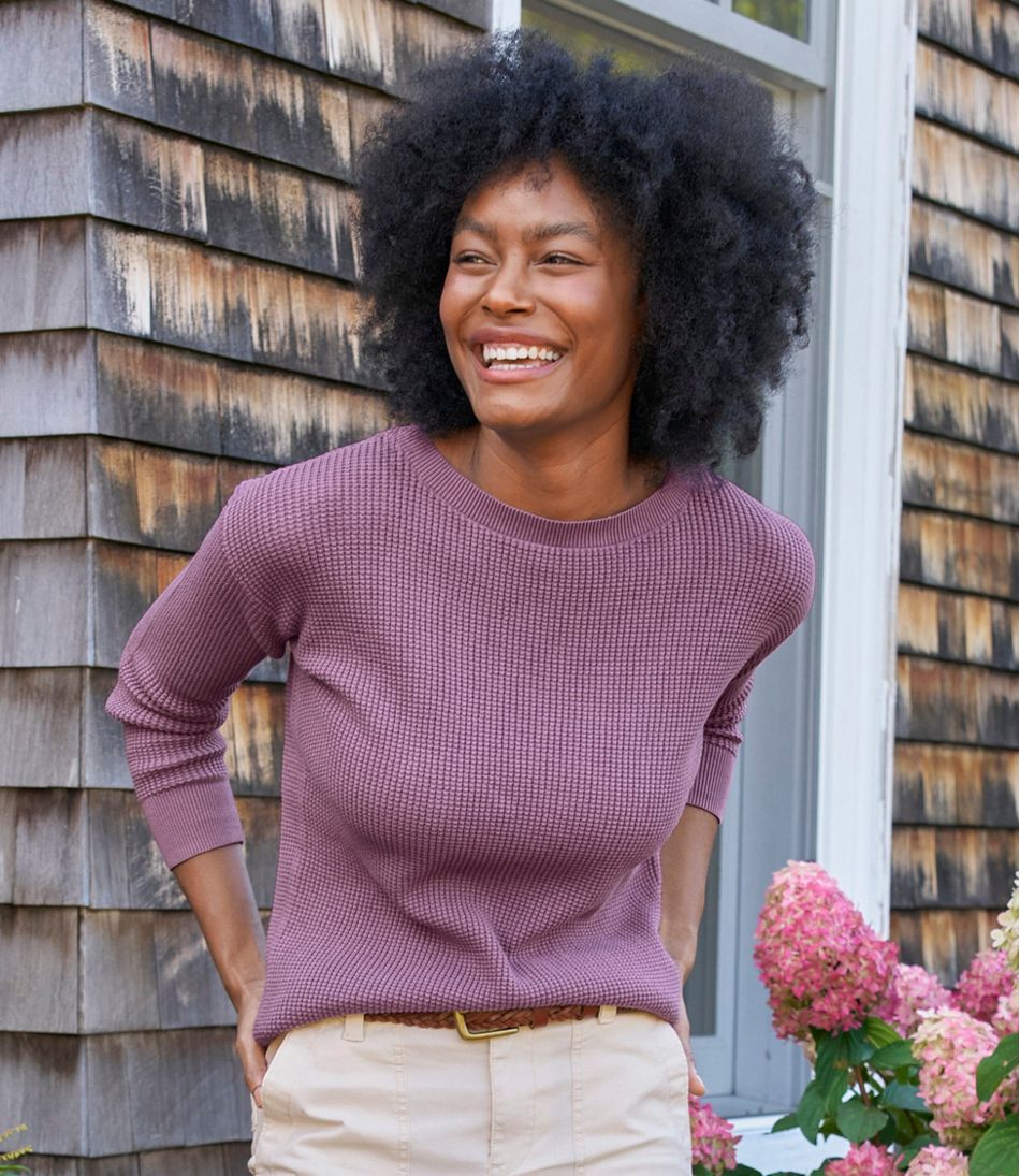 Women's Sunwashed Waffle Sweater, Pullover | L.L.Bean