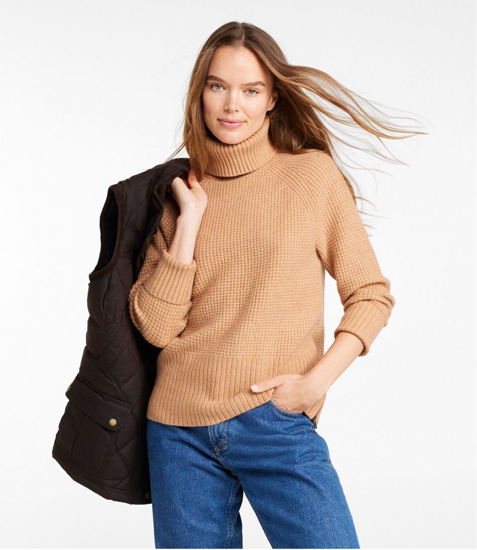 Women's SuperSoft Waffle Sweater, Turtleneck | L.L.Bean