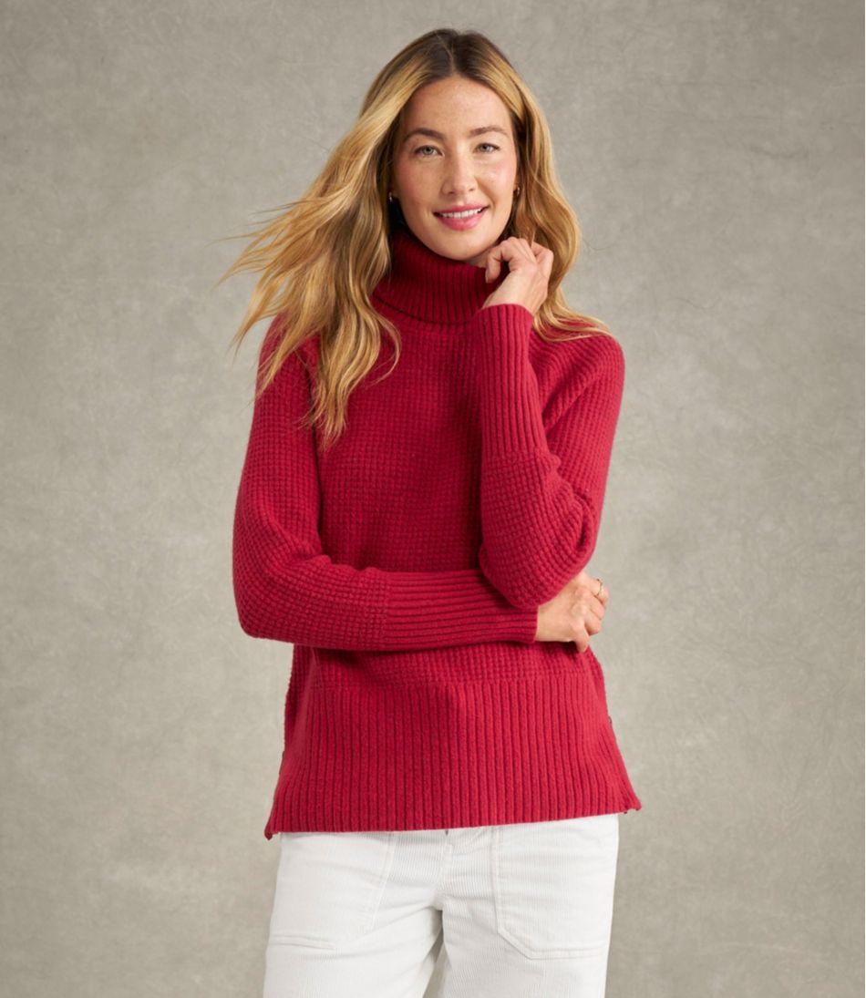 Women's SuperSoft Waffle Sweater, Turtleneck | L.L.Bean
