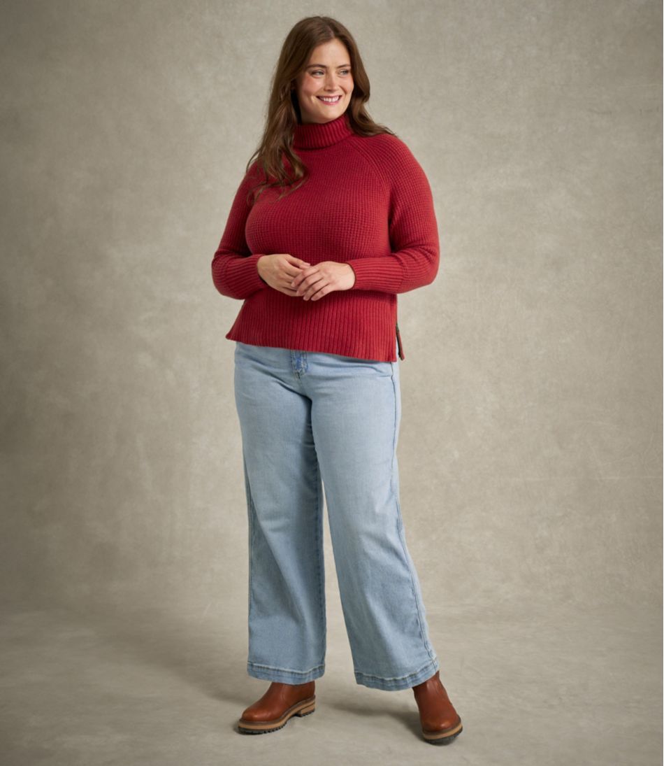 Women's SuperSoft Waffle Sweater, Turtleneck | L.L.Bean
