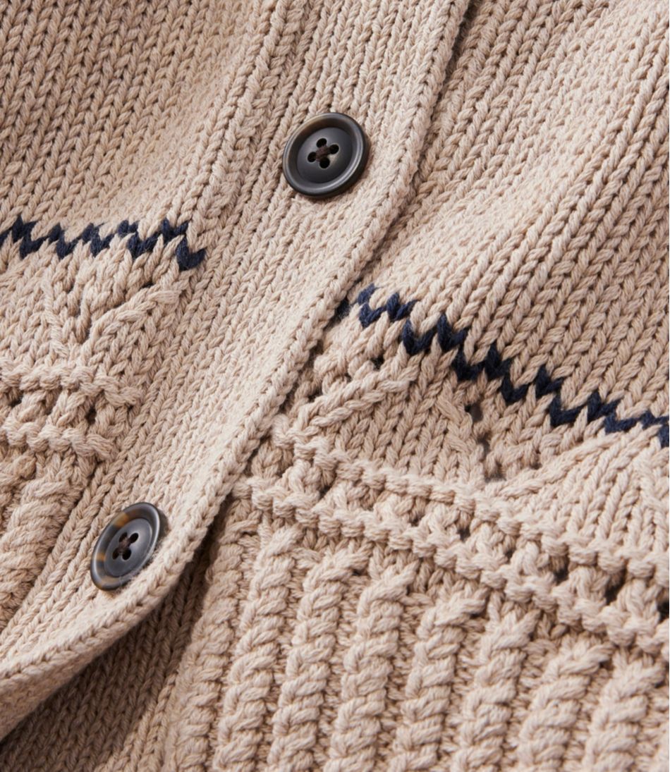 Women's Signature Cotton Fisherman Sweater, Short Cardigan Fair Isle | L.L.Bean