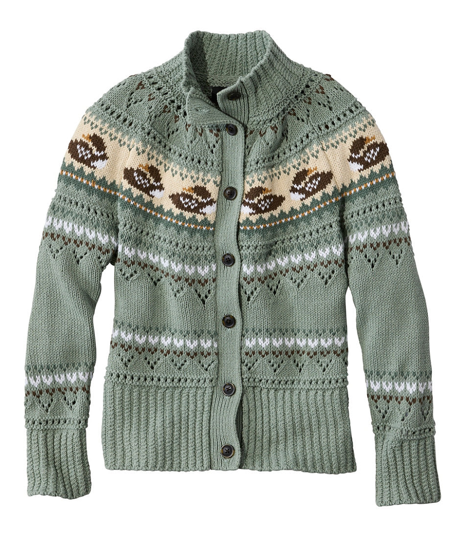 Faded Sage Loon Fair Isle,X-Small