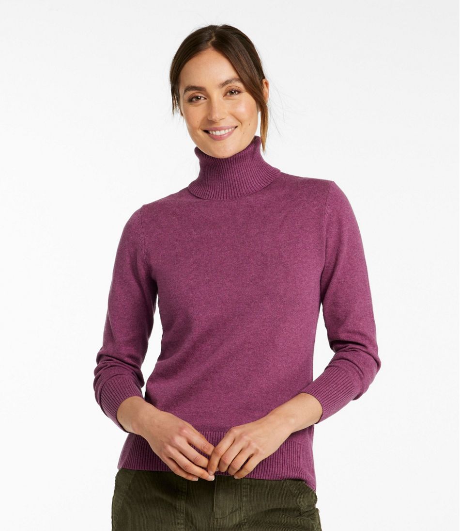 Women's Cotton/Cashmere Sweater, Turtleneck | L.L.Bean