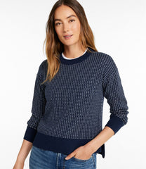 Women's Wicked Soft Cotton/Cashmere Crewneck Sweater, Pattern | L.L.Bean