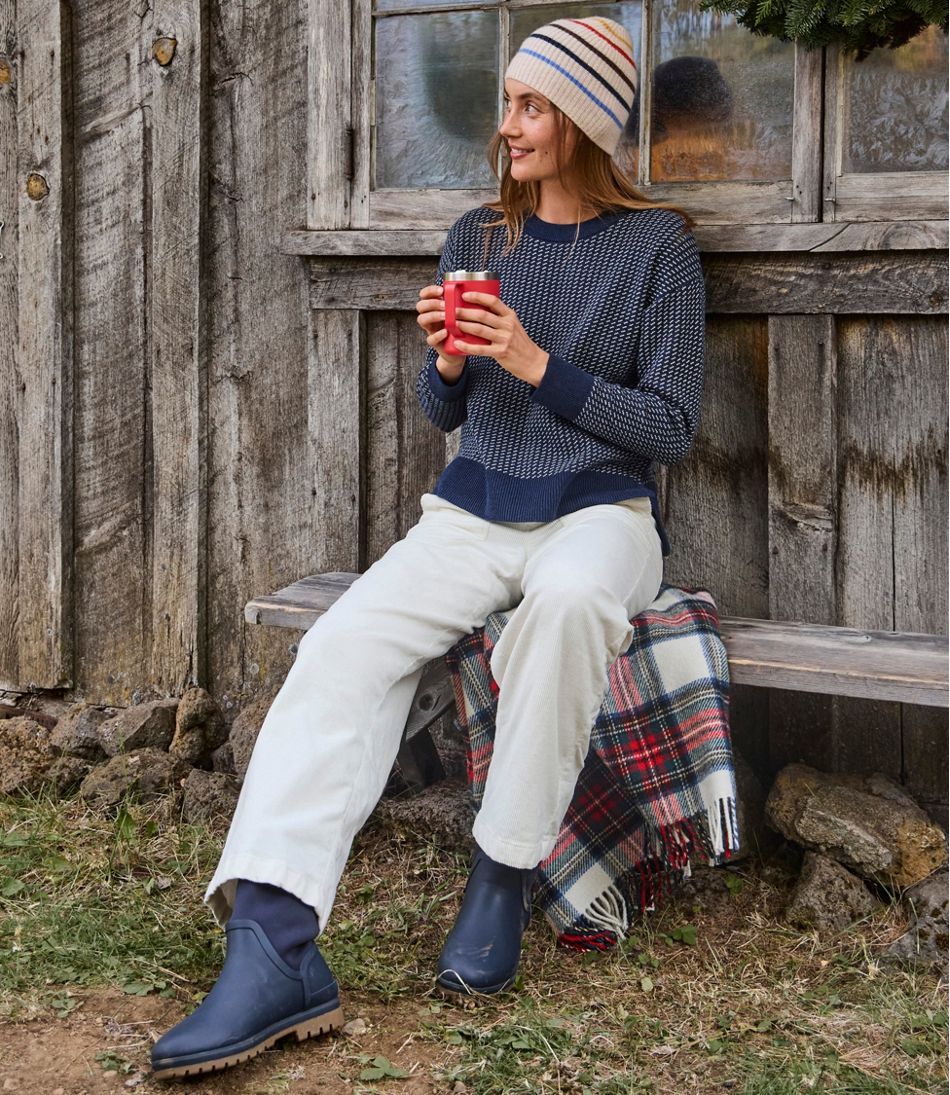 Women's Wicked Soft Cotton/Cashmere Crewneck Sweater, Pattern | L.L.Bean