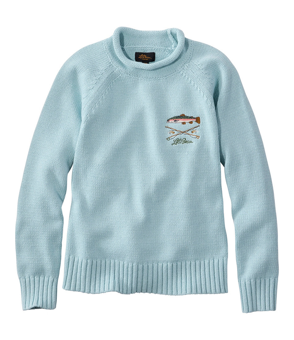 Sterling Blue Fish Embroidery,X-Small