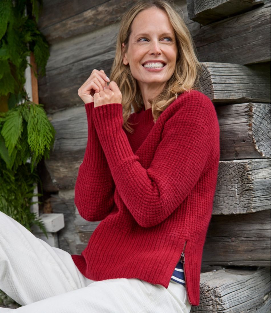 Women's SuperSoft Waffle Sweater, Crewneck | L.L.Bean
