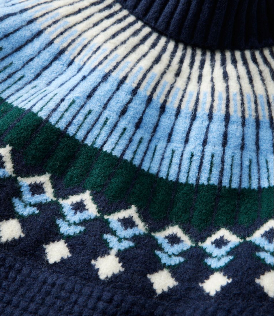 Women's SuperSoft Waffle Sweater, Turtleneck Fair Isle | L.L.Bean