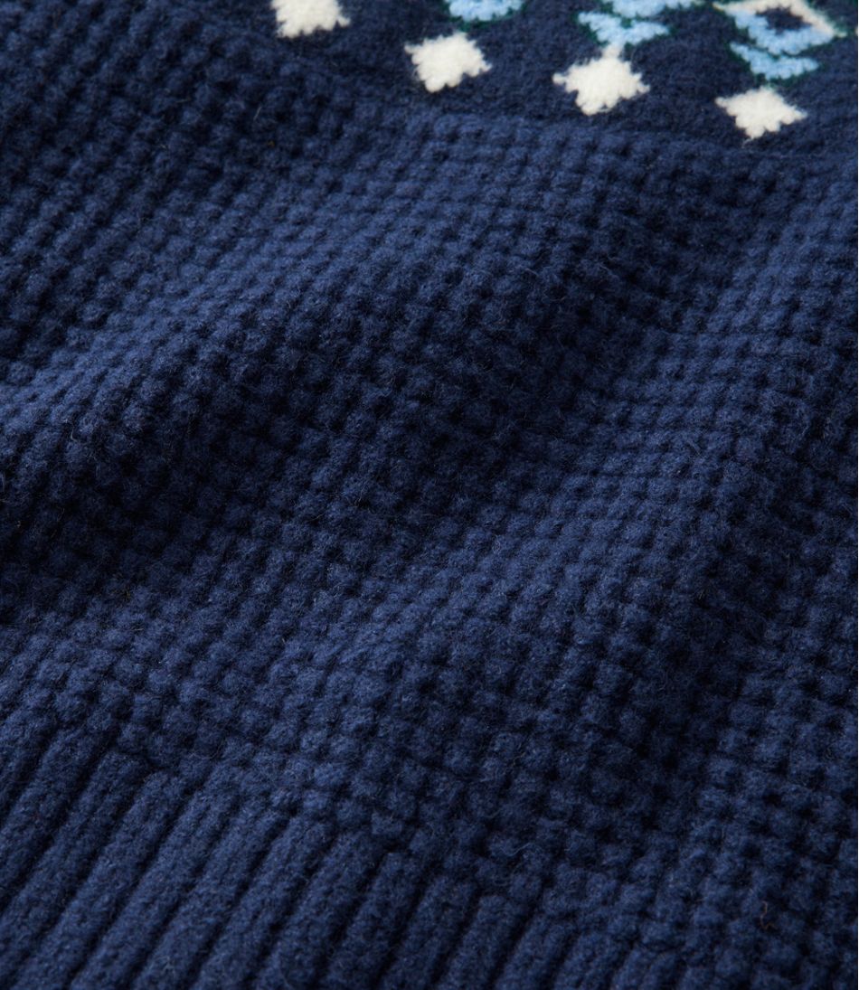 Women's SuperSoft Waffle Sweater, Turtleneck Fair Isle | L.L.Bean