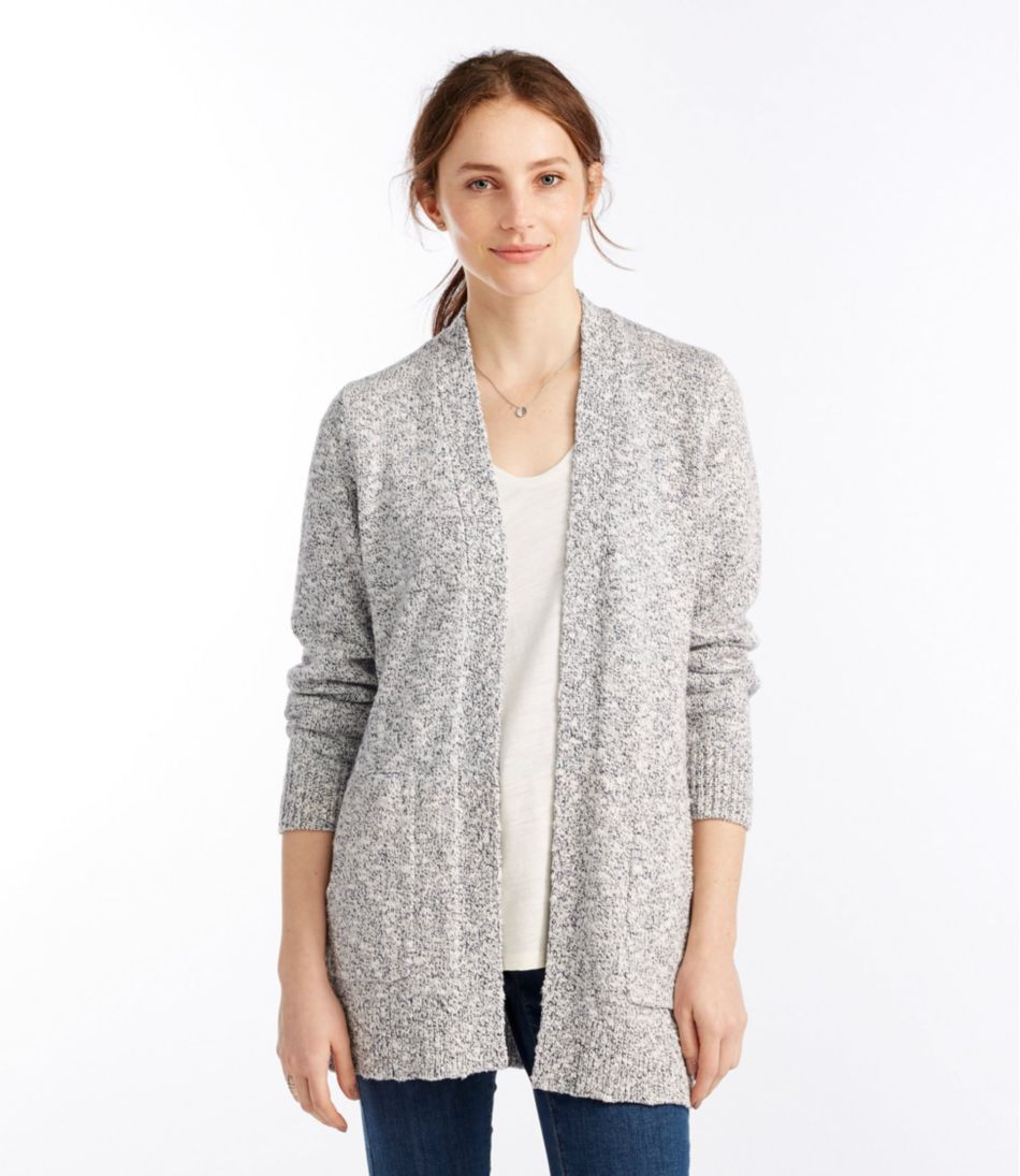 Women's Cotton Ragg Sweater, Open Cardigan | L.L.Bean