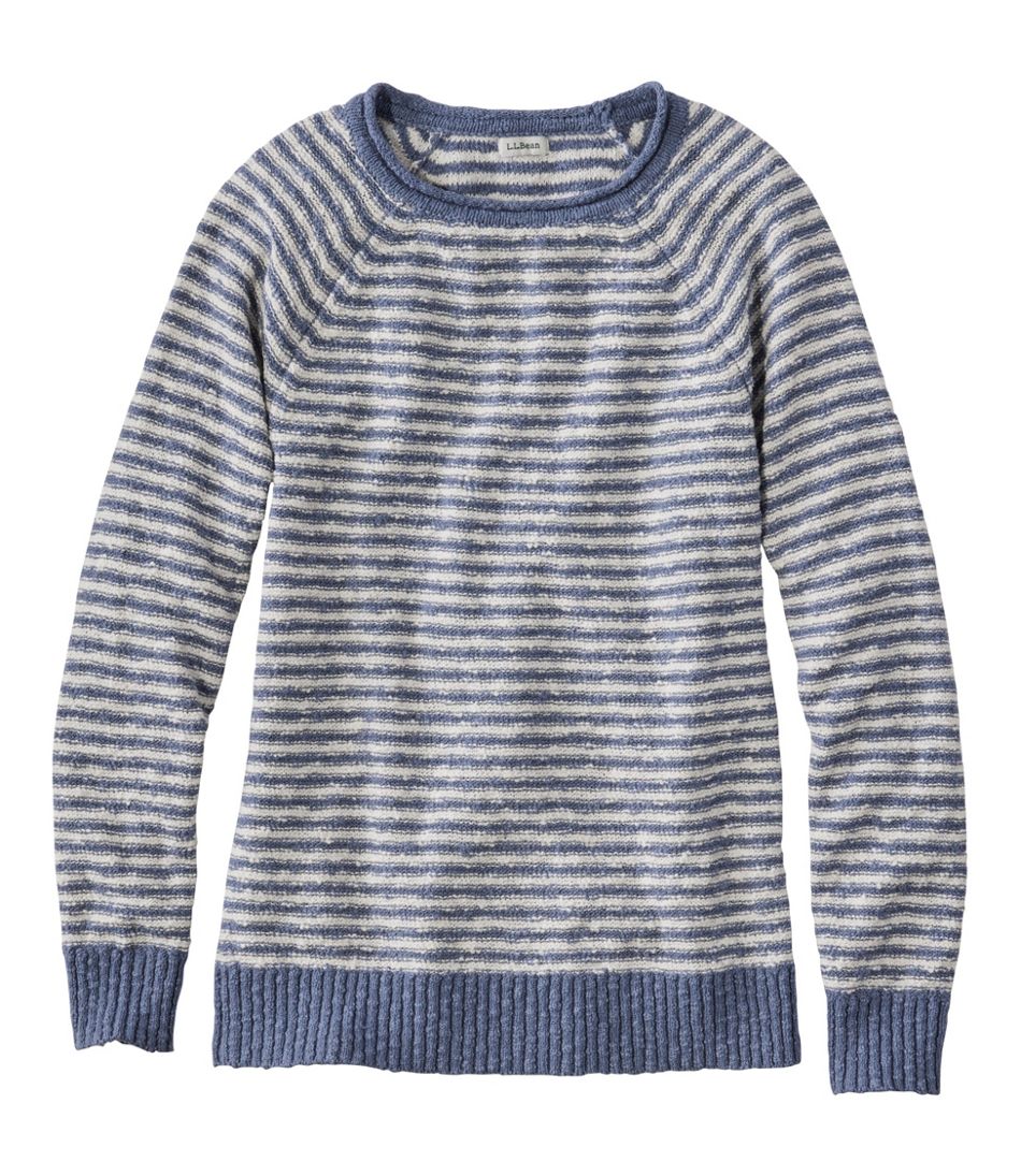 Women's Midweight Cotton Slub Rollneck Pullover Stripe | L.L.Bean